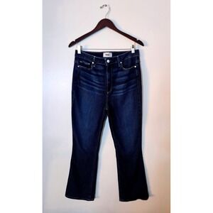 PAIGE Claudine High Rise Ankle Flare Jeans Dark Wash 31 Like New Transcend